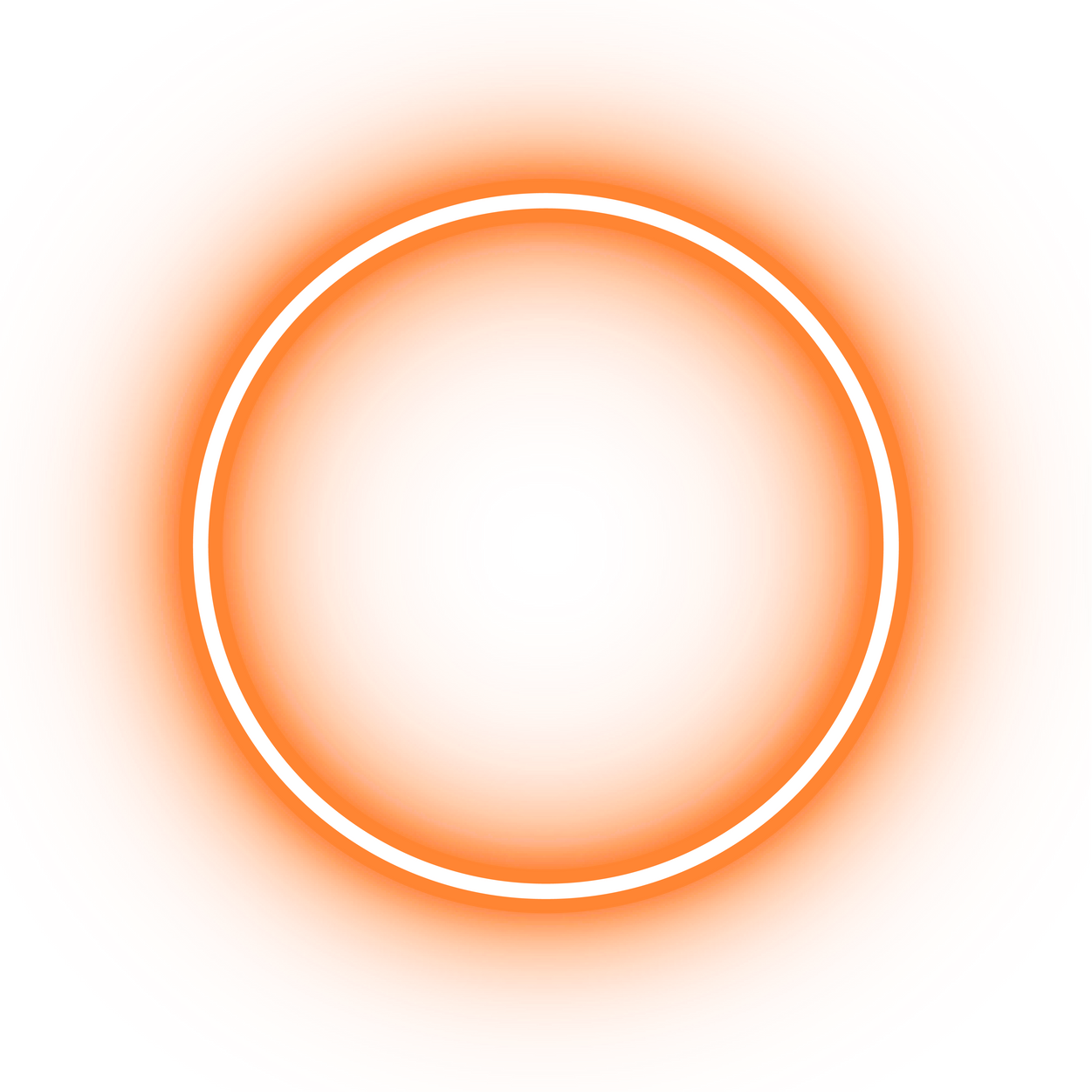 Neon orange circle icon